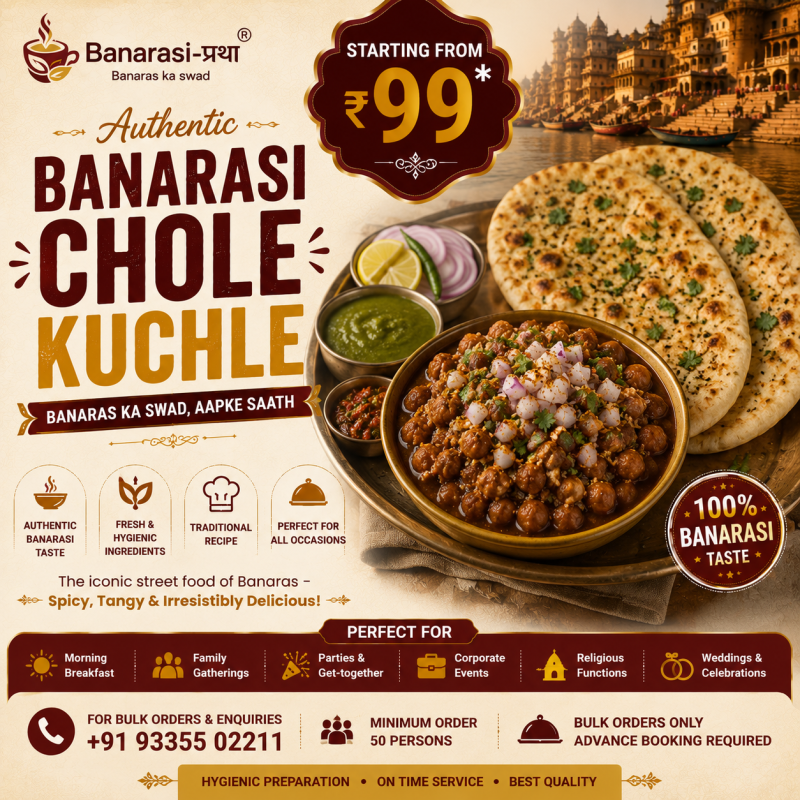 Banarasi Chole Kulche Catering | Starting From ₹99 Per Plate | Banarasi Pratha
