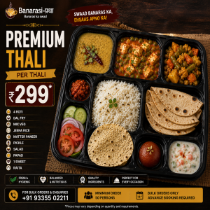 Premium Executive Veg Thali Catering | Starting From ₹299 Per Plate | Banarasi Pratha