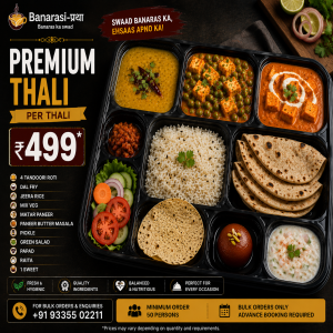 Royal Premium Veg Thali Catering | Starting From ₹499 Per Plate | Banarasi Pratha